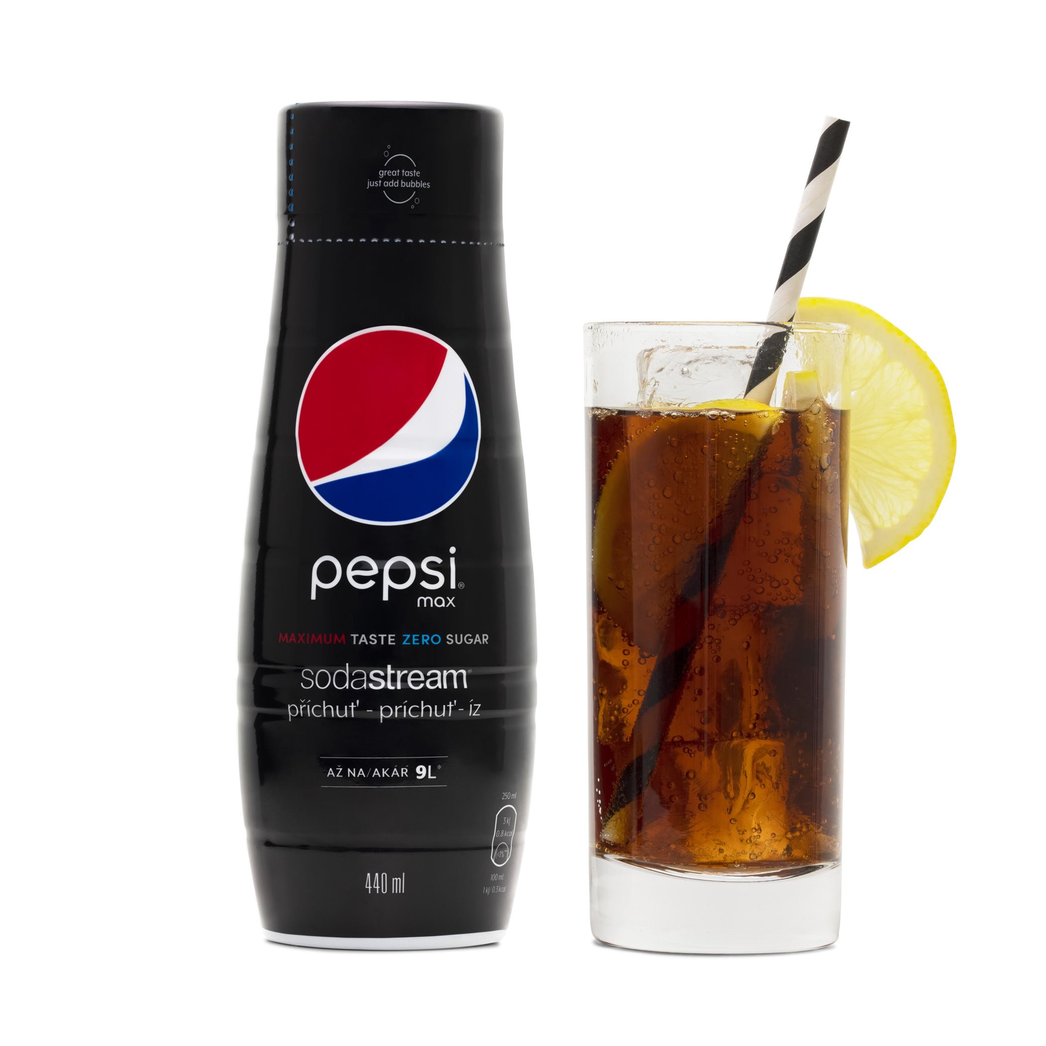 Pepsi Max Sodastream - kalorie, kJ a nutriční hodnoty